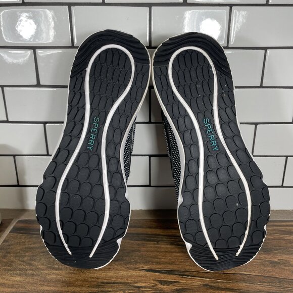 Sperry 7 Seas 3 Eye Womens Size 8.5 Shoes Black White Lightweight Sport Sneakers - Picture 10 of 15